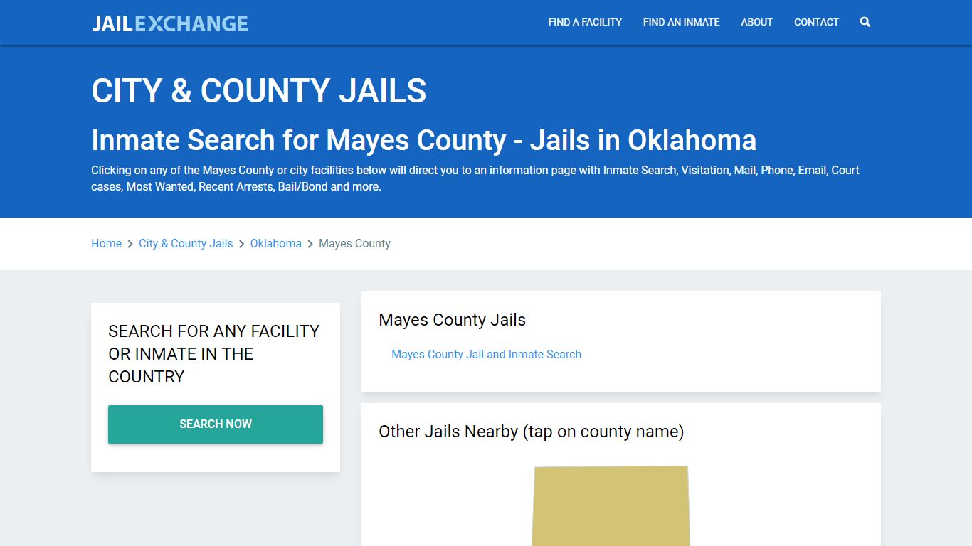 Inmate Search for Mayes County | Jails in Oklahoma - Jail Exchange