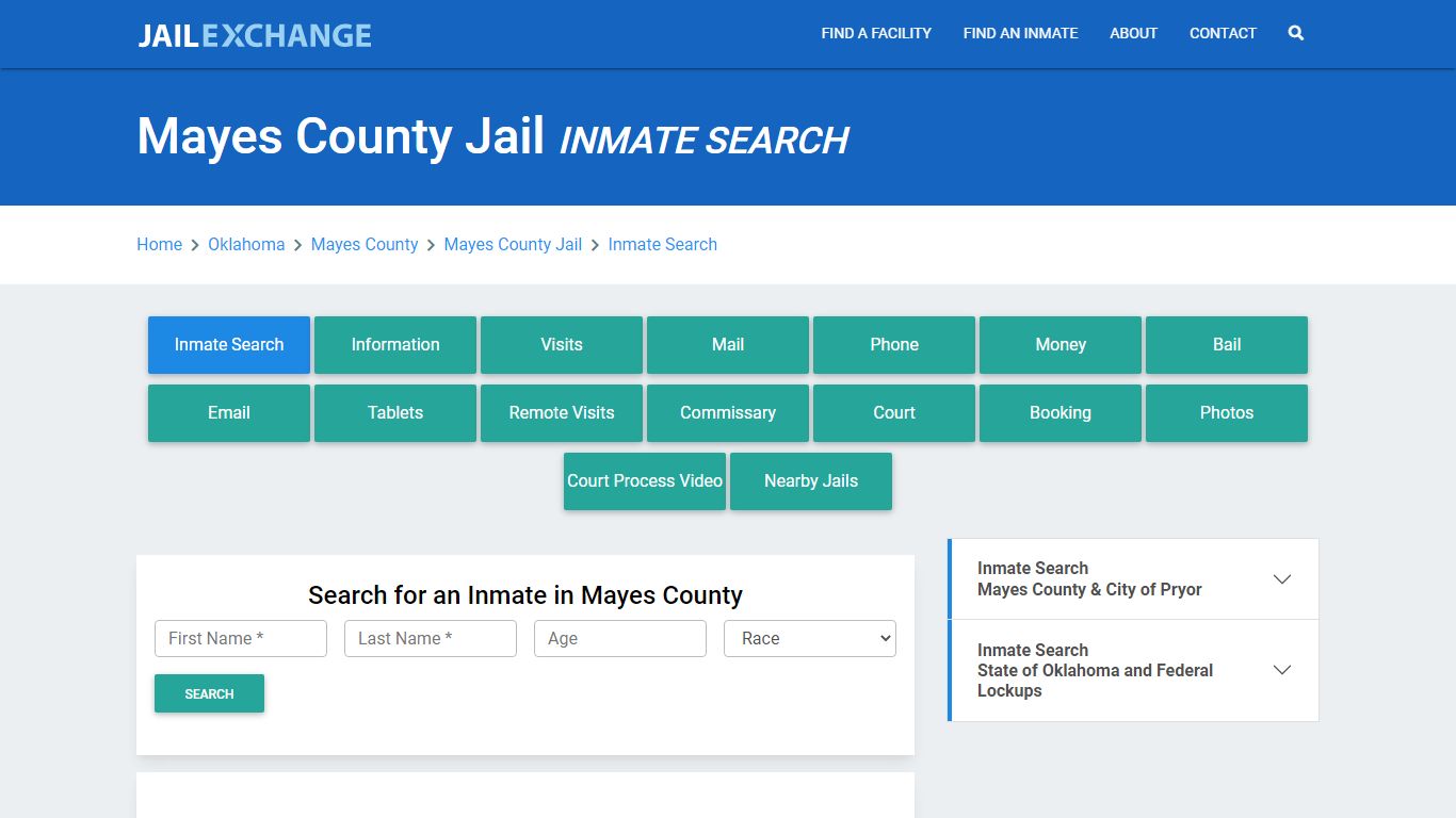 Mayes County Jail, OK Inmate Search: Roster & Mugshots